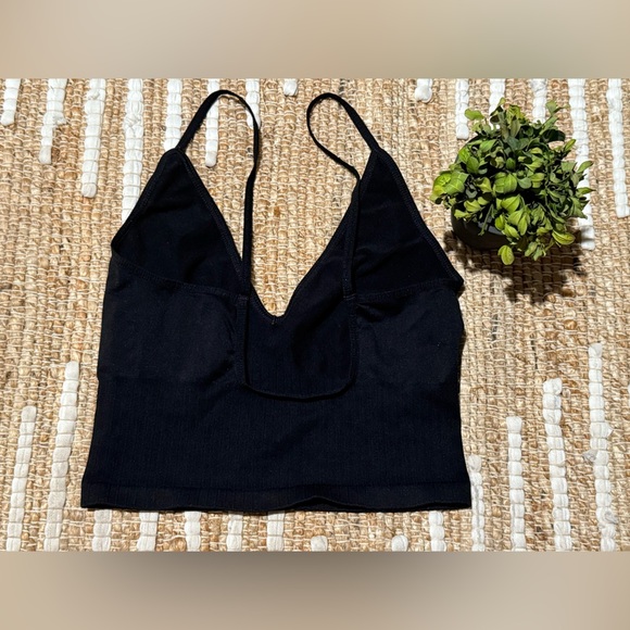Free People Black Fitted Crop Tank Top - Picture 5 of 7